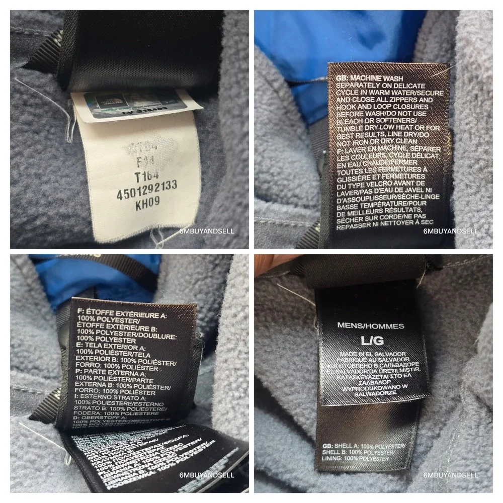 The North Face HyVent Atlas Triclimate Jacket Gray Blue LG 3-in-1‎ Large